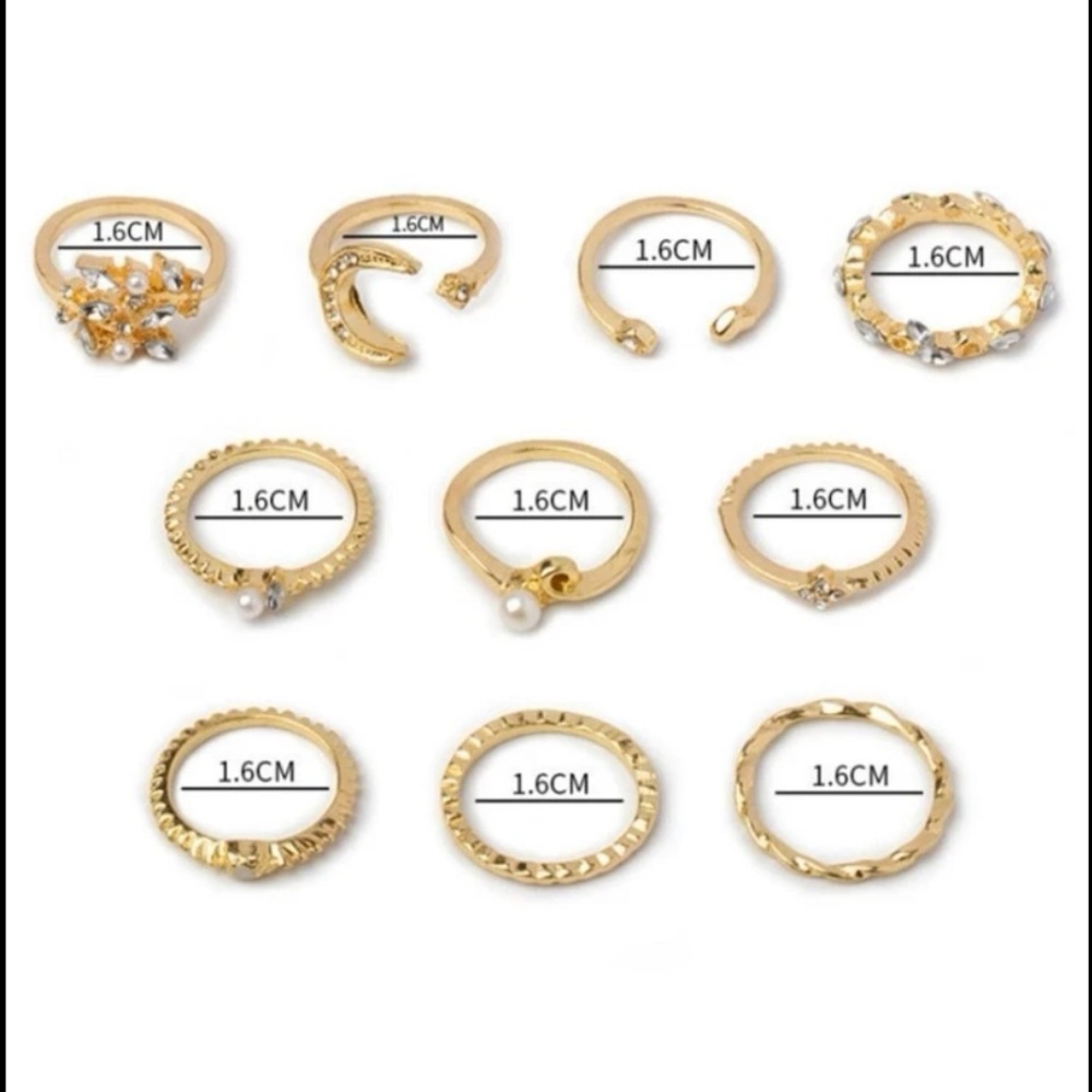 🔥Moon and Star Rings Set - Picture 4 of 4